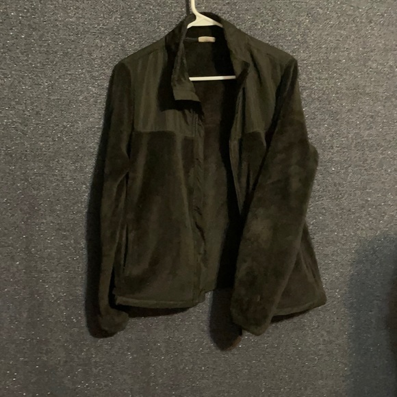 black fuzzy jacket womens